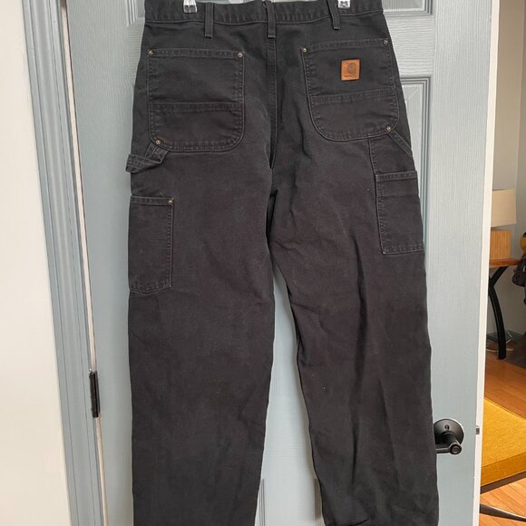 Men's Carhartt Utility Double-Front Work Pant - Loose Fit - Washed Duck - Picture 2 of 5